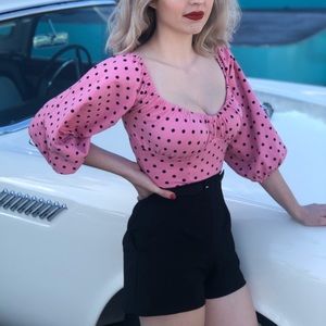 Vixen Micheline Pitt polka dot romper 🦄